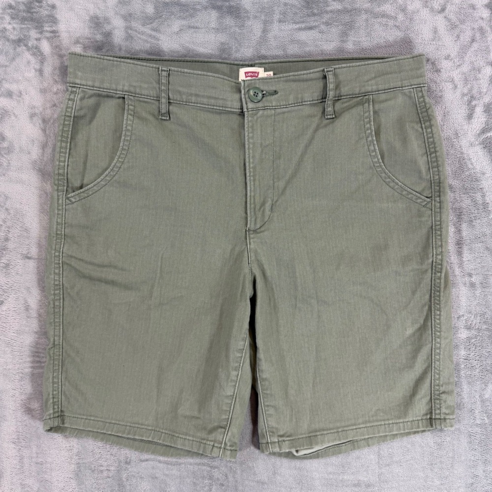 Levi's Chino‎ Shorts Men's Size 29 Olive Green Stretch Twill Cotton Shorts